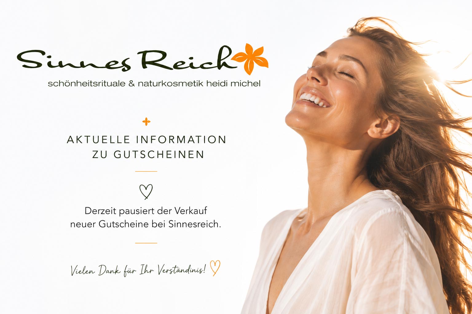 Derzeit pausiert der Verkauf neuer Gutscheine bei Sinnesreich.
